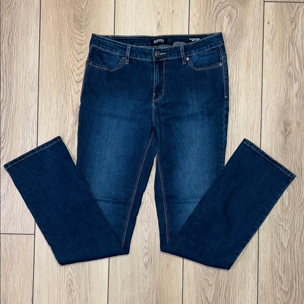 Buffalo David Bitton Women's Dark Blue Mid-Rise Straight Leg Jeans - NWOT